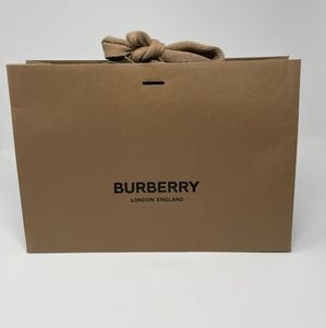 BURBERRY BROWN LOGO PAPER SHOPPING GIFT BAG - SMALL